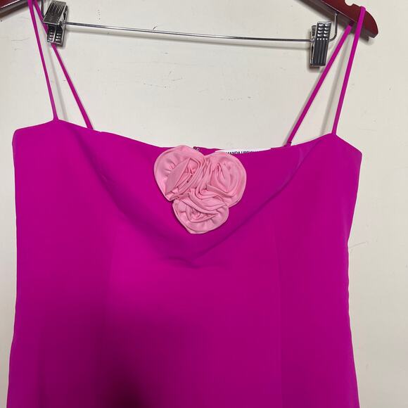 Amanda Uprichard Sassy Mini Dress in Dark Hot Pink & Flamingo Rose Sz M - Picture 4 of 5